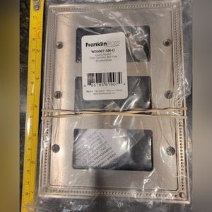 Franklin Brass Brushed Nikel Triple Wall Plate